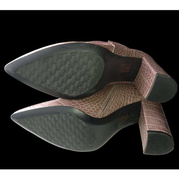 Anthropologie Bruno Premi Crocodile Ankle Boots IT40/US9 - Picture 5 of 9